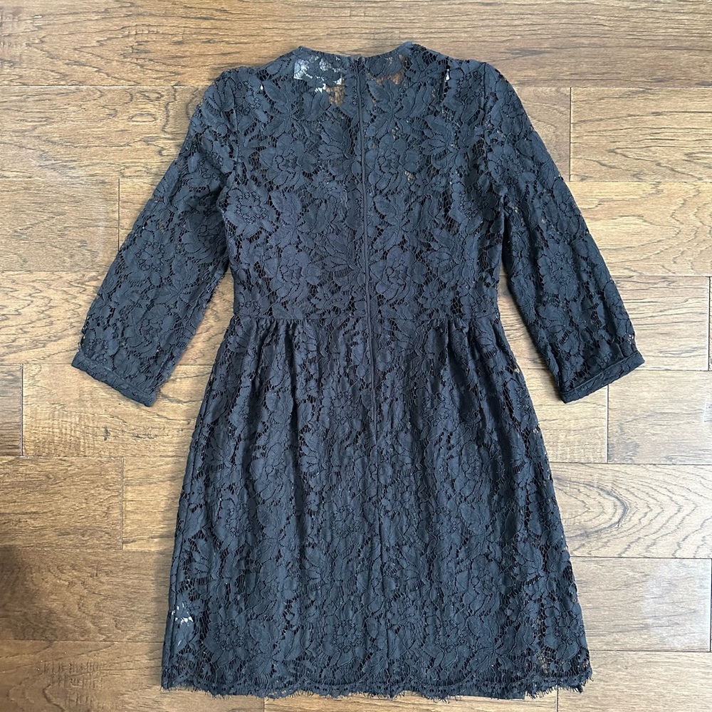 Anthropologie Mare Mare Persephone Black Lace Mini Dress Size Small - Picture 2 of 11